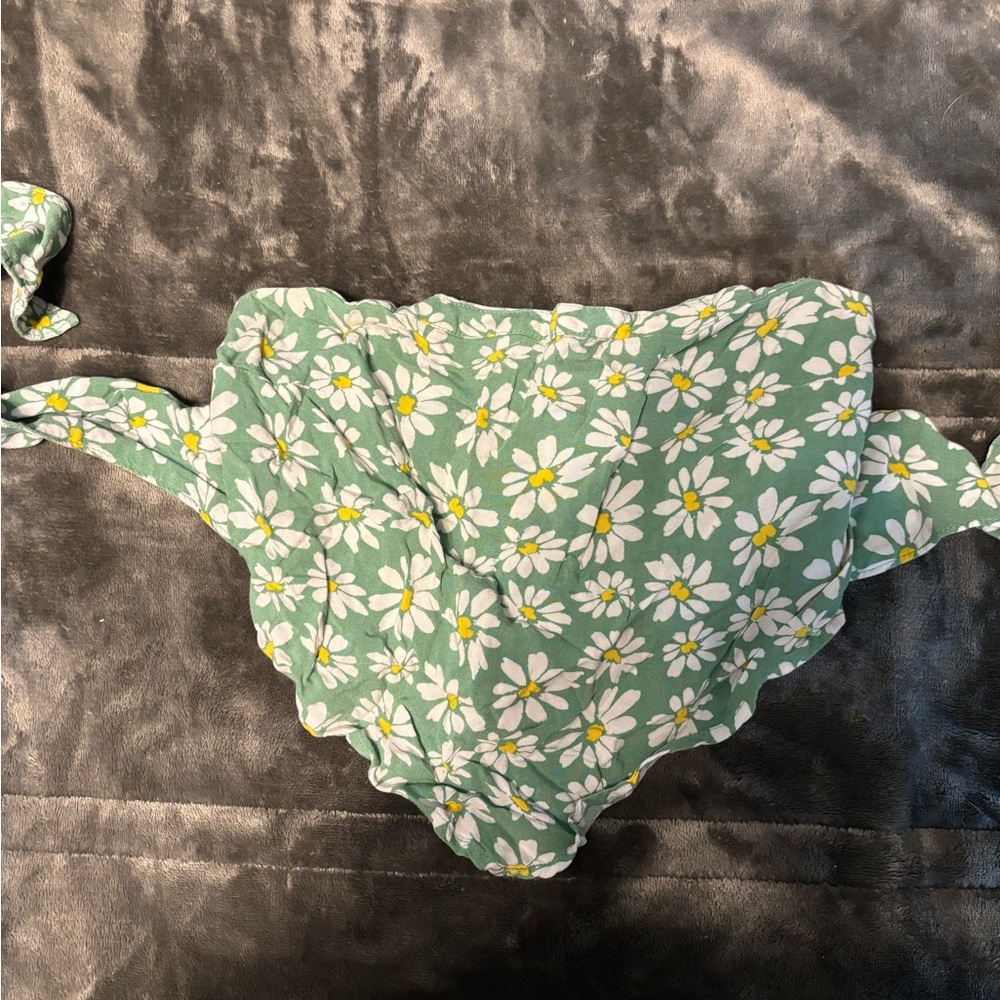 American Eagle Outfitters Green Daisy Bikini Bottom
